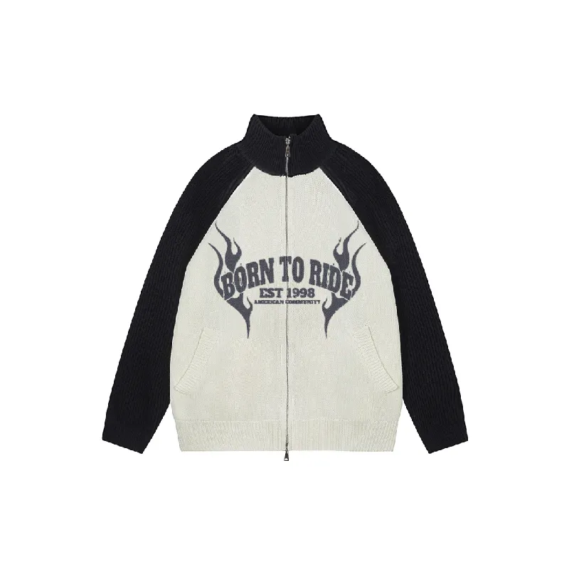 Retro Zipper Casual Sweatshirt-0