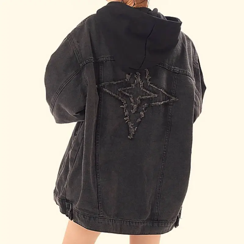 Street Washed Denim Jacket-3