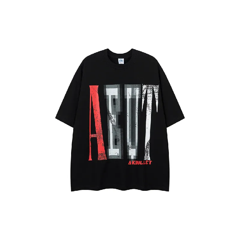 Cartoon Loose Combed Cotton T-Shirt-4