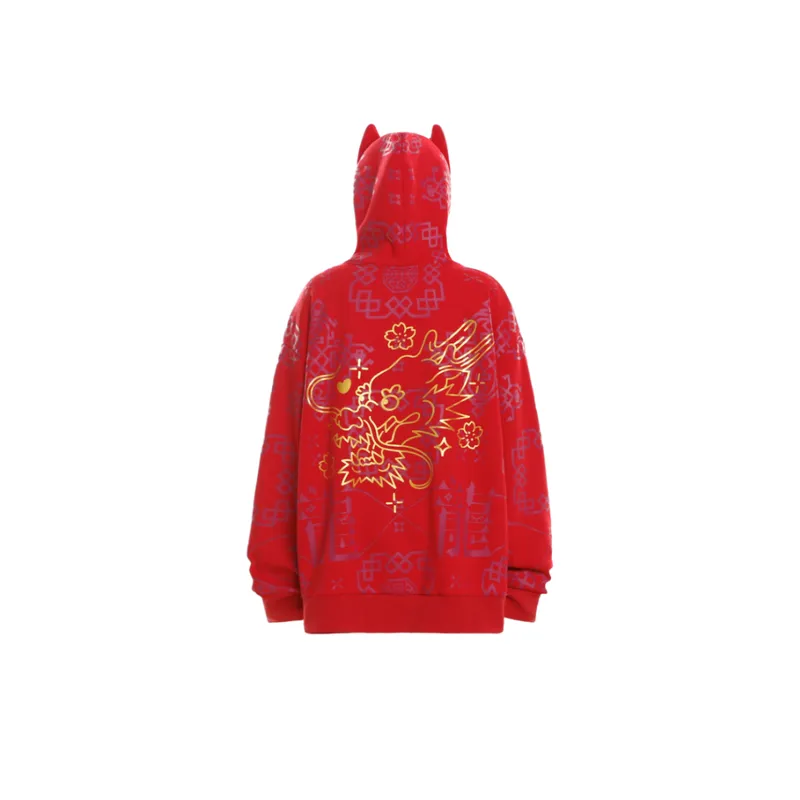 Chinese Dragon Printed Hoodie-1