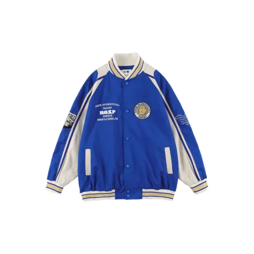 New Hip Hop Color block Embroidered Trendy Brand Street Jacket