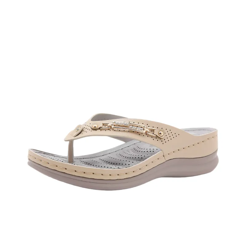 Retro Plain Flip Flops-3