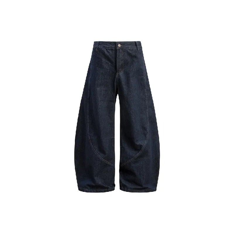Retro Loose Straight Leg Jeans-0