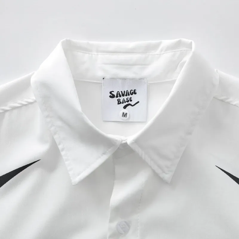 Street Letter Cool Silk Cotton Shirt-2