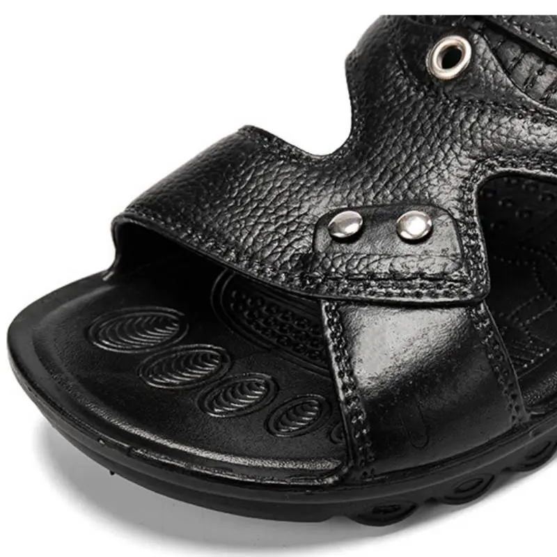 Simple Plain Beach Sandals-3