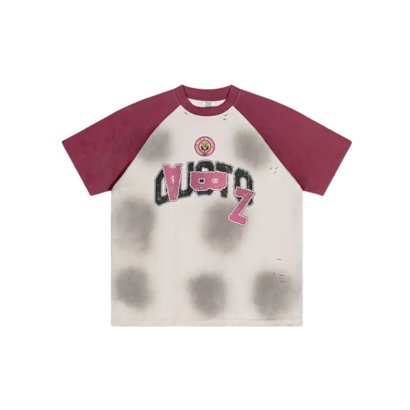 Retro Trendy Washed Short Sleeve T Shirt-4