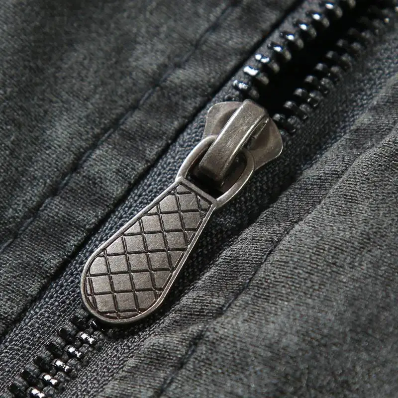 Simple Loose Blended Synthetic Fabrics Jacket-5
