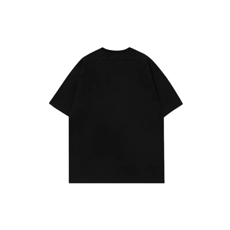 Plain Letter 100% Cotton T Shirt-7
