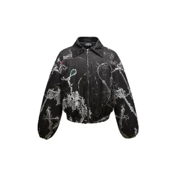 Simple Print Quilted Jacket