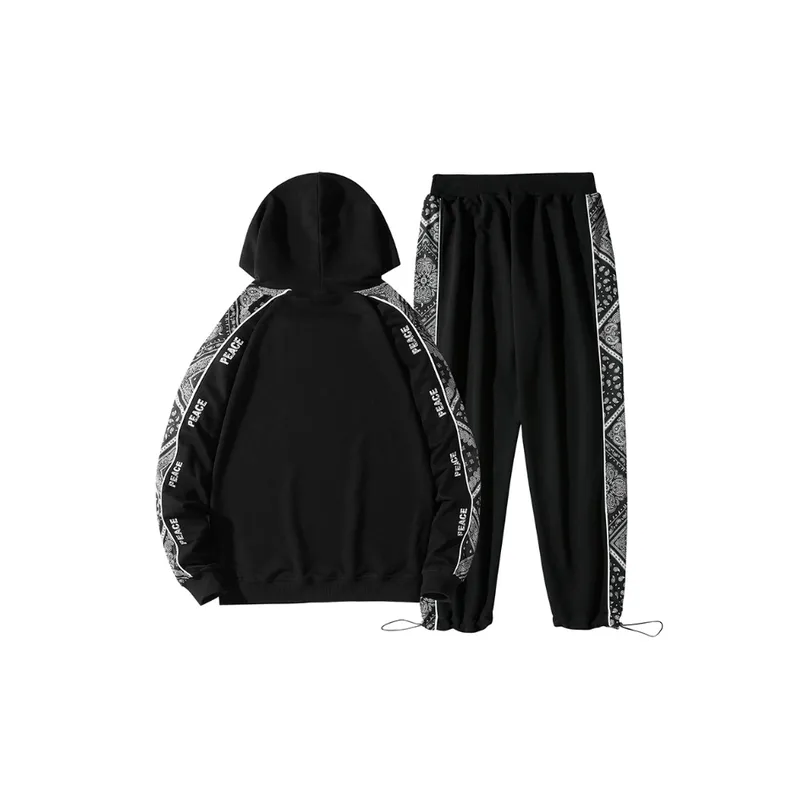 Trendy Cashew Flower Sports Suit-1
