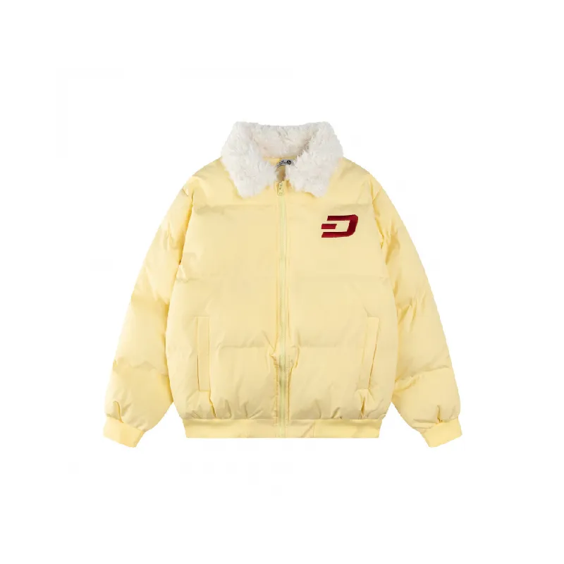 Basics Loose Blended Synthetic Fabrics Quilted Jacket-2