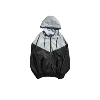 New Color Matching Reflective Windbreaker Casual Hoodie