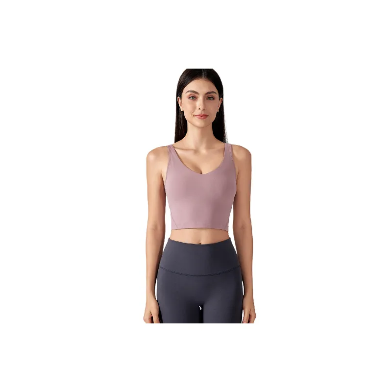 Sporty Plain Cotton Blended Fabric Vest Women-2