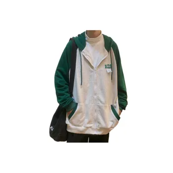 Casual Hooded Jacket with Splicing Design