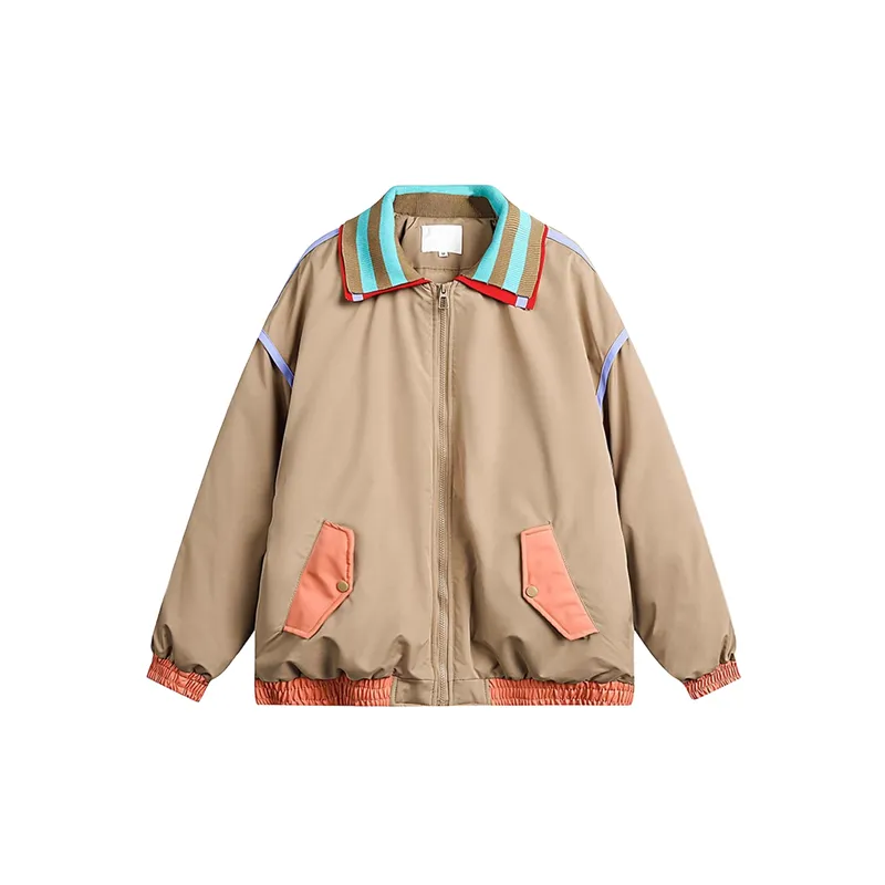 Casual Contrast Color Jacket-4