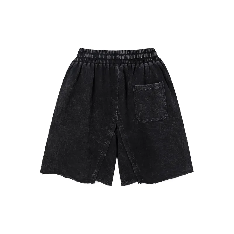 Retro Loose Cotton Blended Fabric Casual Shorts-1