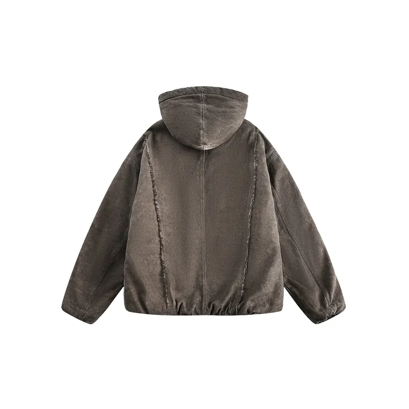 Retro Plain Cotton Quilted Jacket-1