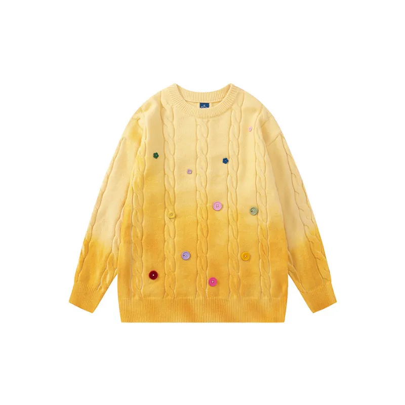 Lazy Style Gradient Knitted Sweater-0