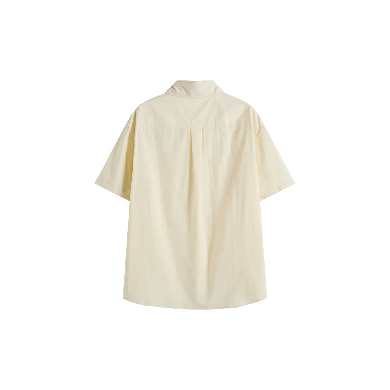 Casual Plain 100% Cotton Shirt-11