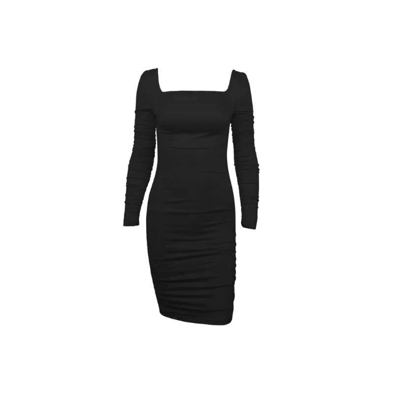 Fashionable Simple Polyester Dress Women-2