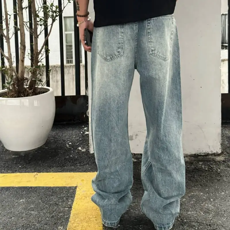 Fashionable Loose Straight Leg Jeans-2