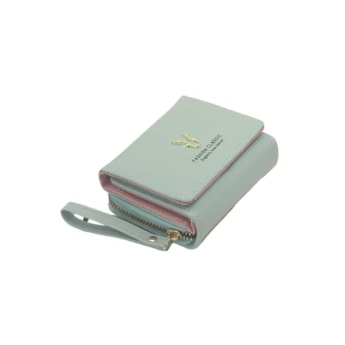 FENDI Cow Leather Wallet Womens Orange Red