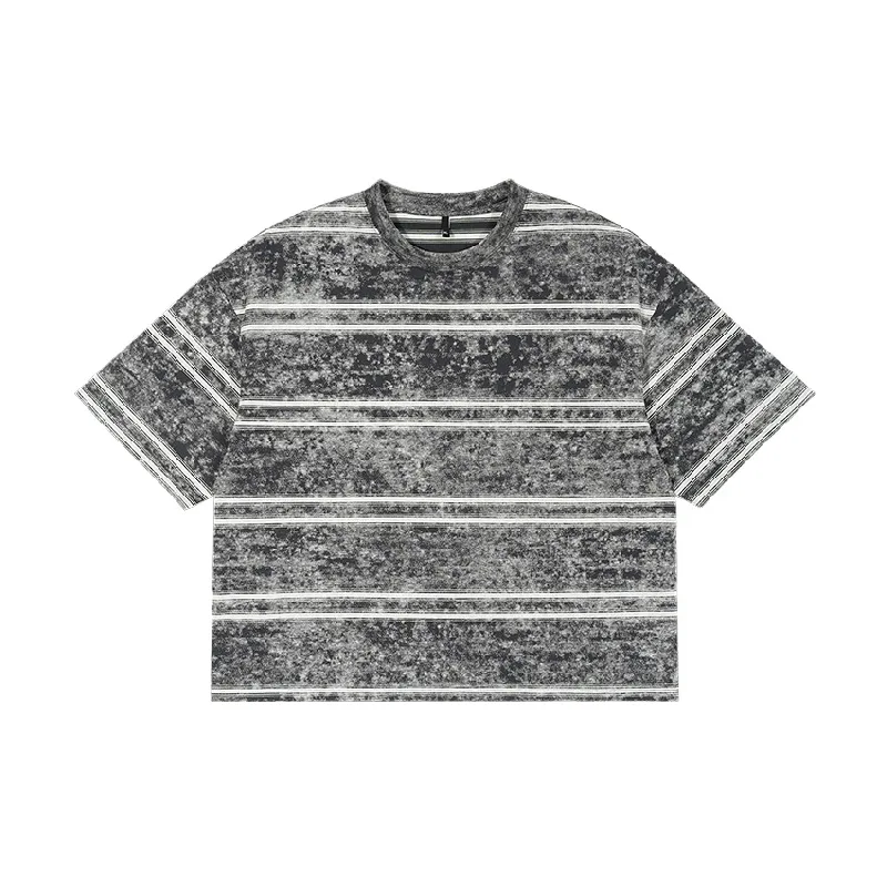 Fashion Loose Cotton Blended Fabric T Shirt-0