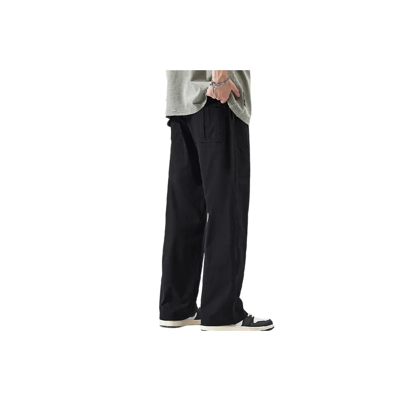 Casual Loose Cotton Cargo Pants-1
