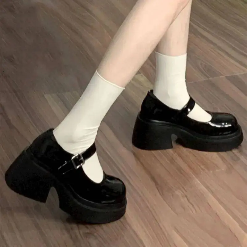 Casual Plain Mary Jane Shoes-1