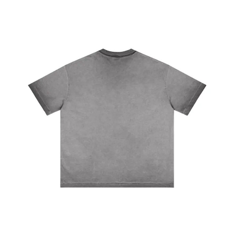Simple Embroidery 100% Cotton T Shirt-5