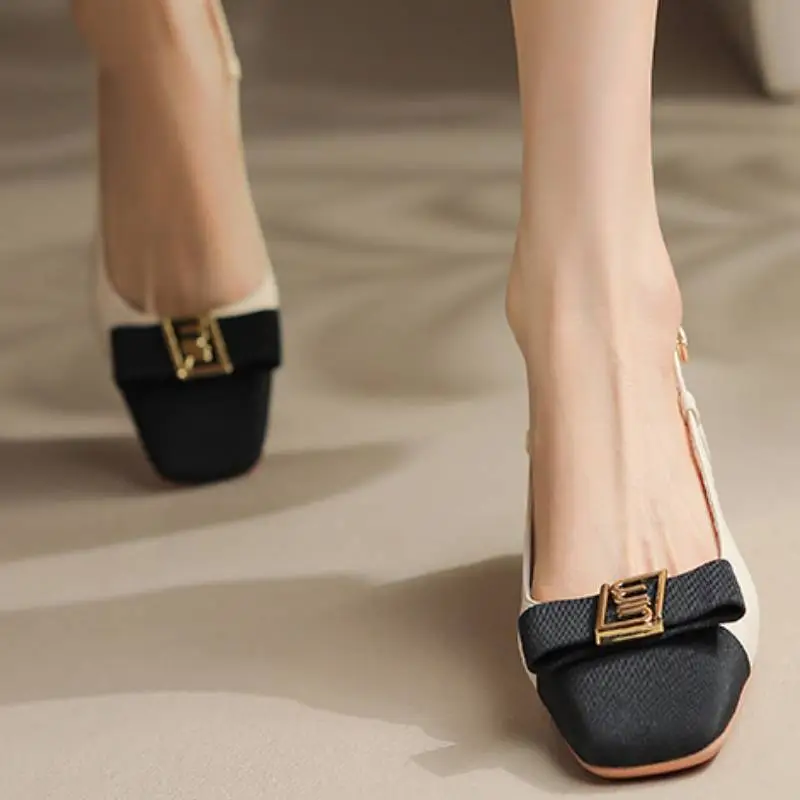 Elegant Contrast Color High Heels-5