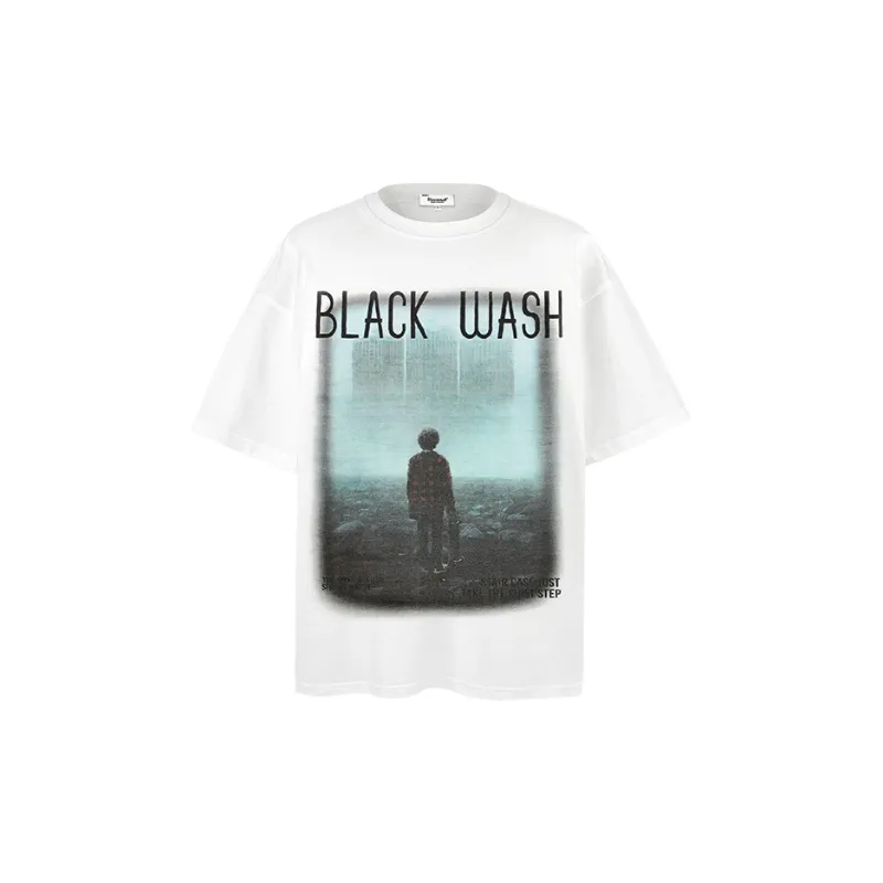 Retro Washed Cotton T Shirt Unisex-4