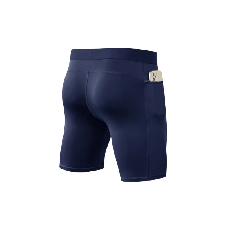 Simple Plain Polyester Sports Shorts-1