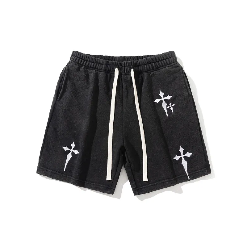 Funky Loose Terry Fabric Casual Shorts Unisex-0