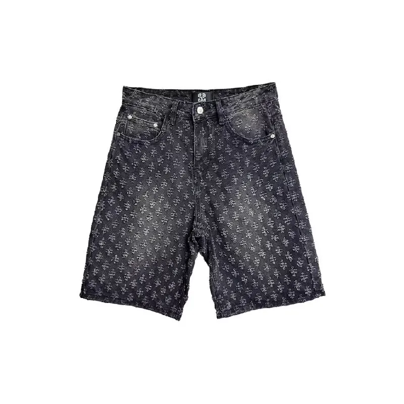 Retro Trendy Denim Shorts-0