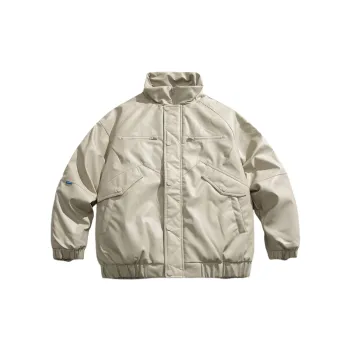 Loose Warming PU Quilted Jacket