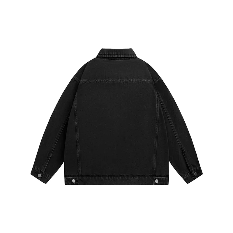 Street Retro Denim Jacket-7