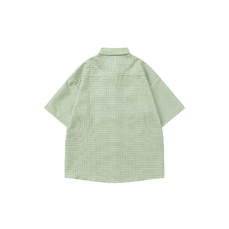 Funky Plaid Cotton Shirt Unisex-5
