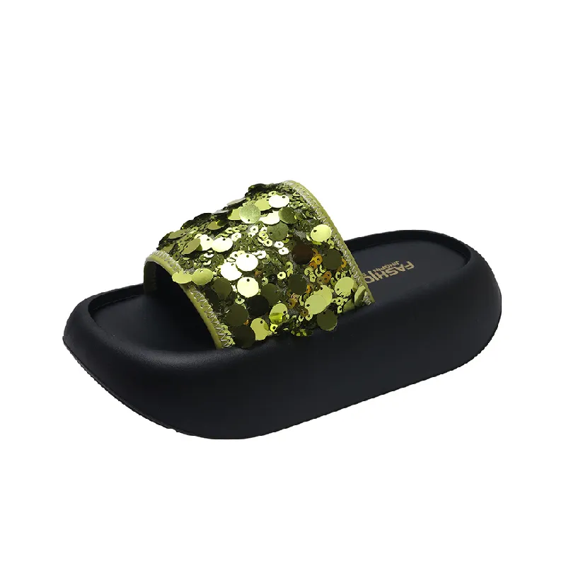 Casual Sequins Beach Sandals-3