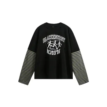 Fashionable Fake Two Piece 100% Cotton T Shirt