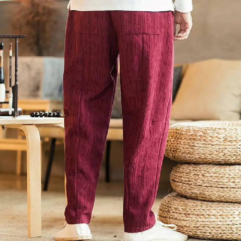 Simple Retro Casual Pants-3