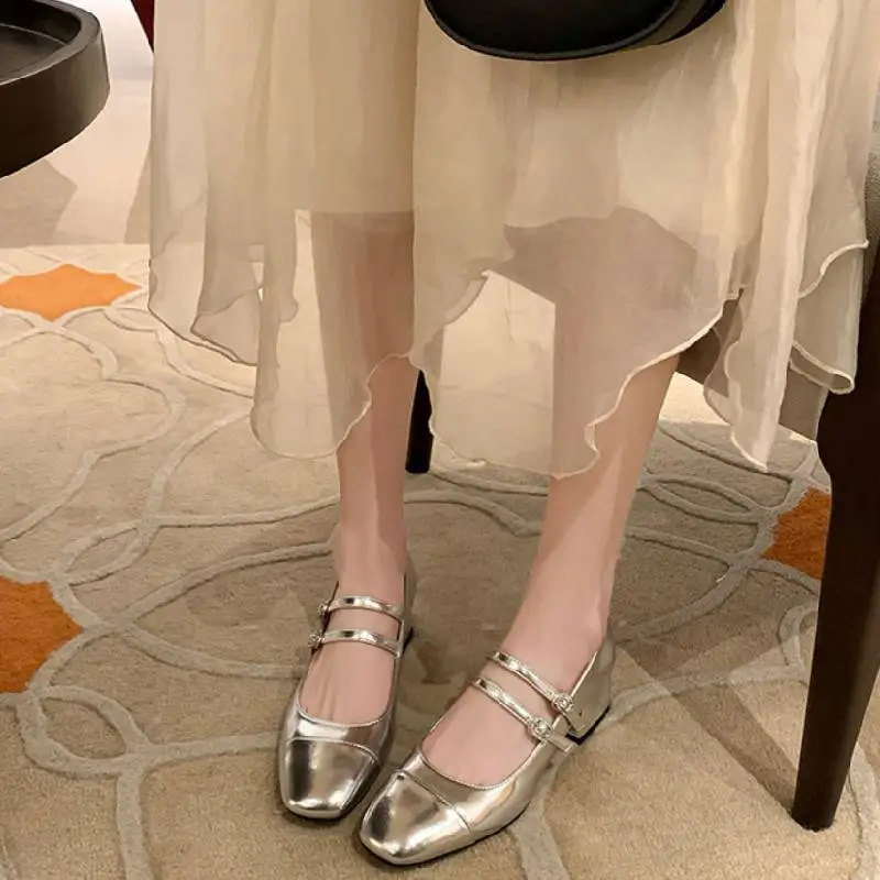 Retro Plain Mary Jane Shoes-2