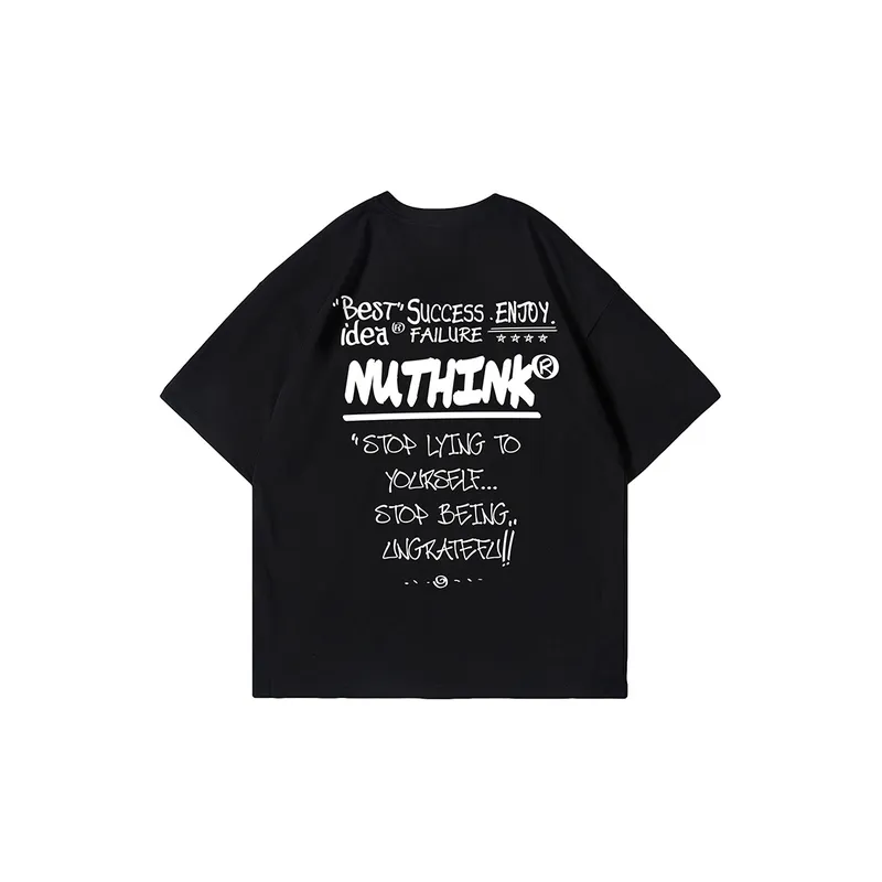 Niche Design Short sleeved T shirt Large Size-1
