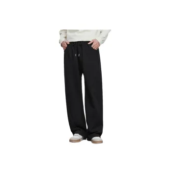 Basics Loose Cotton Blended Fabric Casual Pants