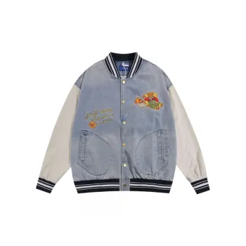 Cute Embroidery Funky Denim Jacket