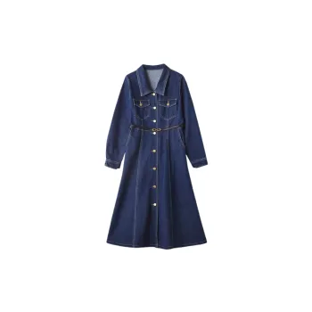 Retro Simple Denim Dress Women
