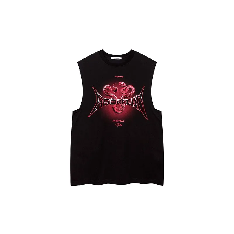 Simple Loose Cotton Blended Fabric Vest-0