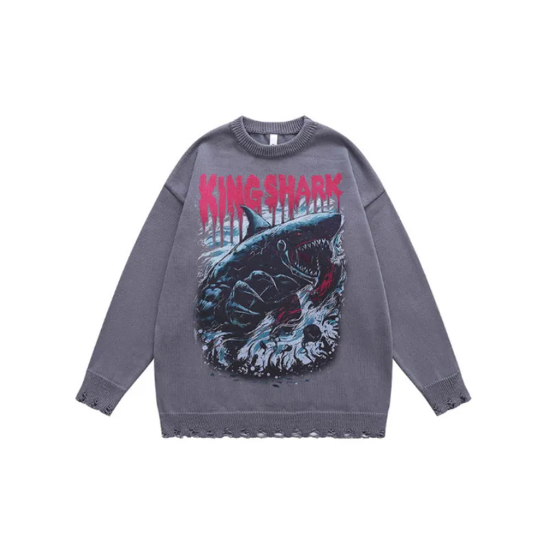 Retro Hiphop Oversize Casual Sweater-4