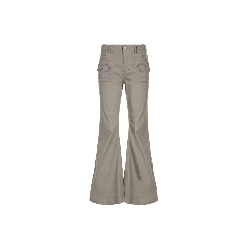 Retro Fashionable Cargo Pants Women-0