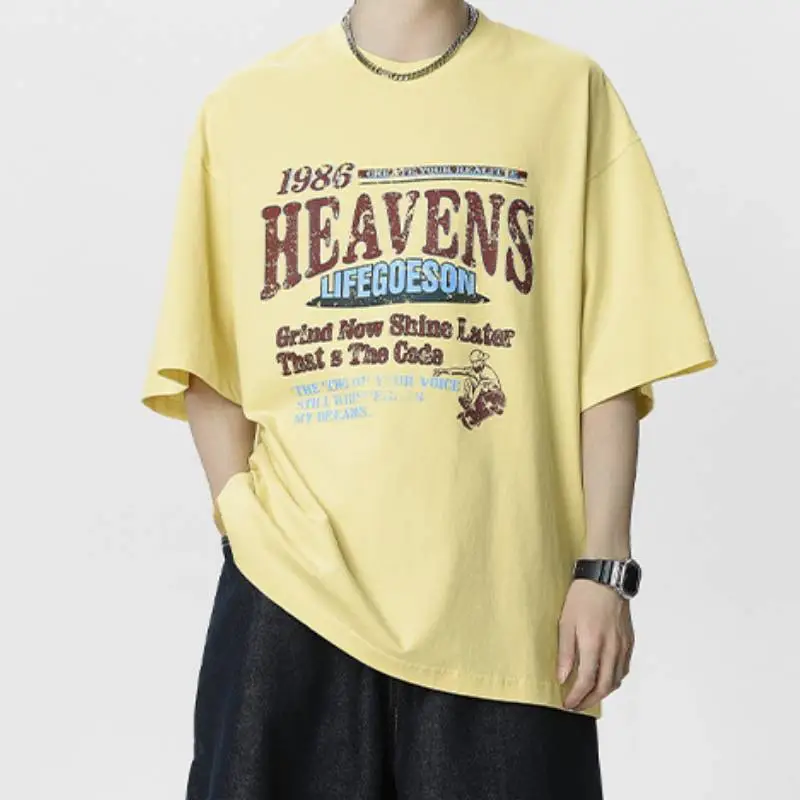 Fashionable Loose 100% Cotton T Shirt-7